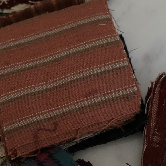 LOT OF VTG 2.5" Quilt Block Squares Patterned & Plaids Cotton Cut Fabric Pieces - Picture 7 of 13